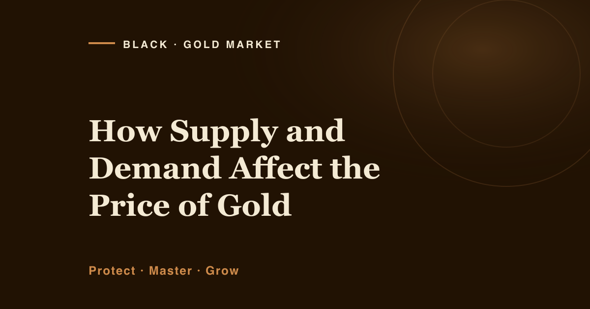 How supply and demand affect the price of gold, the balance between how much gold exists and how much people want it