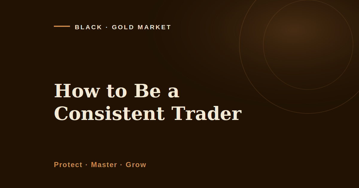 How to be a consistent trader, Black Gold Market article cover image