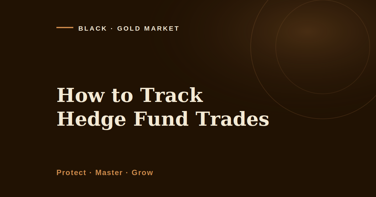 How to track hedge fund trades, Black Gold Market cover image on what Form 13F and the Commitments of Traders report actually disclose