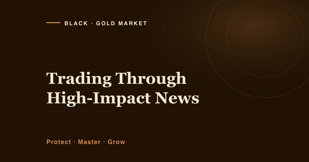 How to trade around high-impact news without blowing up your account, Black Gold Market