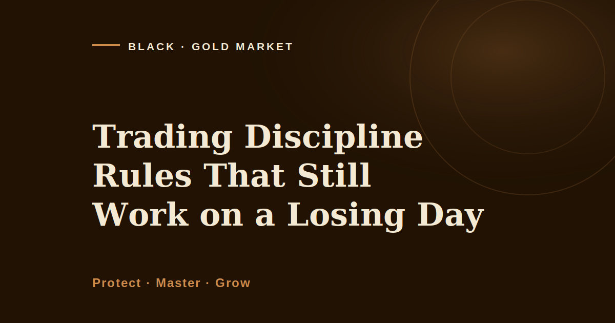 Trading discipline rules that hold on a losing day, a two loss daily stop for gold traders