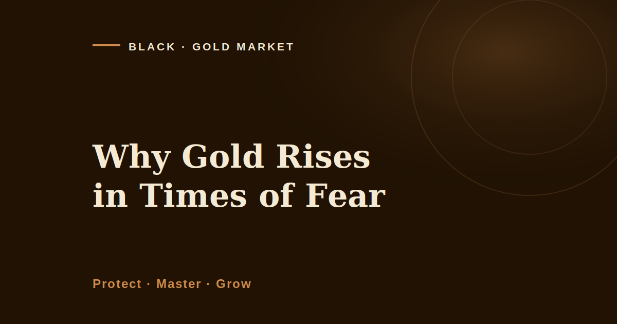 Why gold rises in times of fear, Black Gold Market article cover image