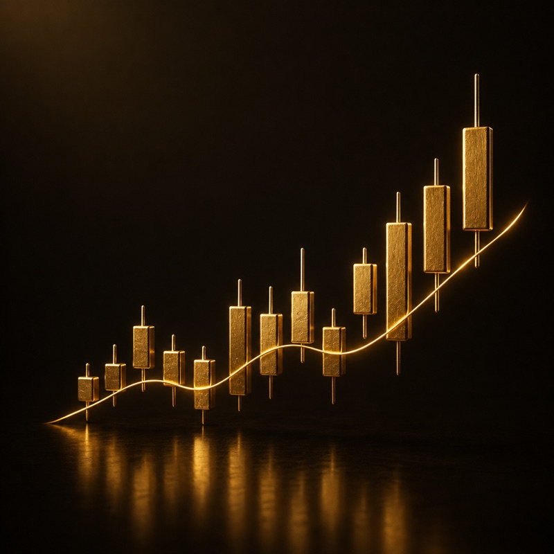 Gold candlestick chart